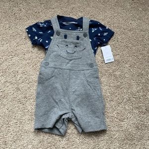 NWT Baby 2 Piece Overall Outfit